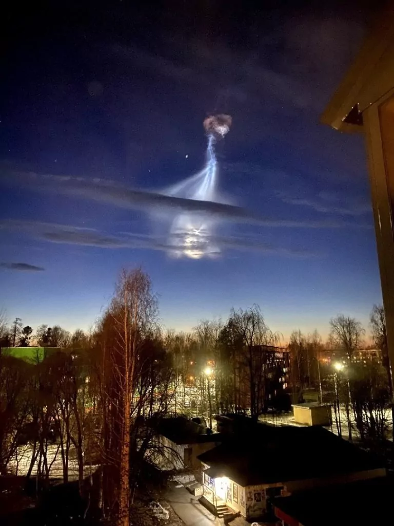 A space jellyfish appeared in space above the Earth