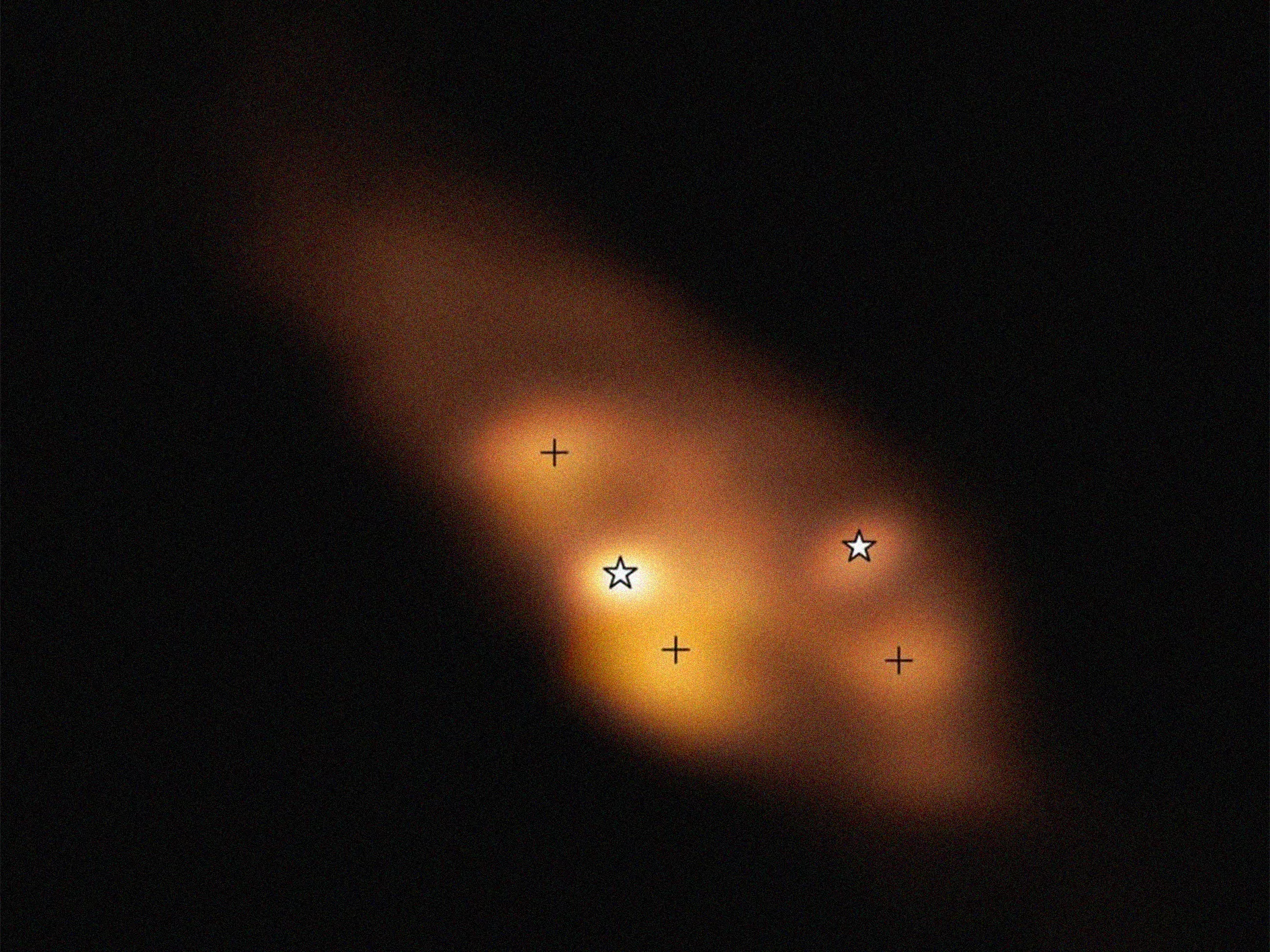 Astronomers have discovered areas with unusual properties around young stars